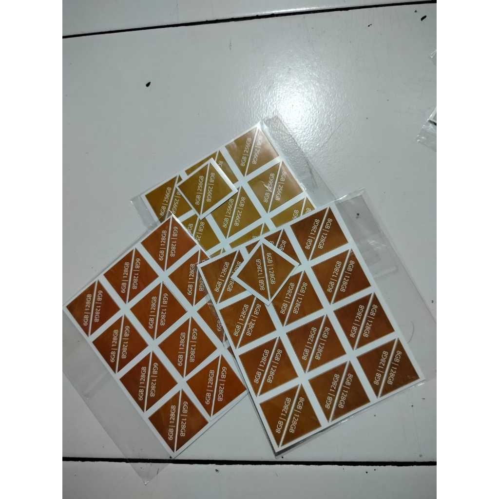 

RB Stiker Segel Ram Stiker Dus Belakang Hp isi 25 Pcs - Siap Kirim