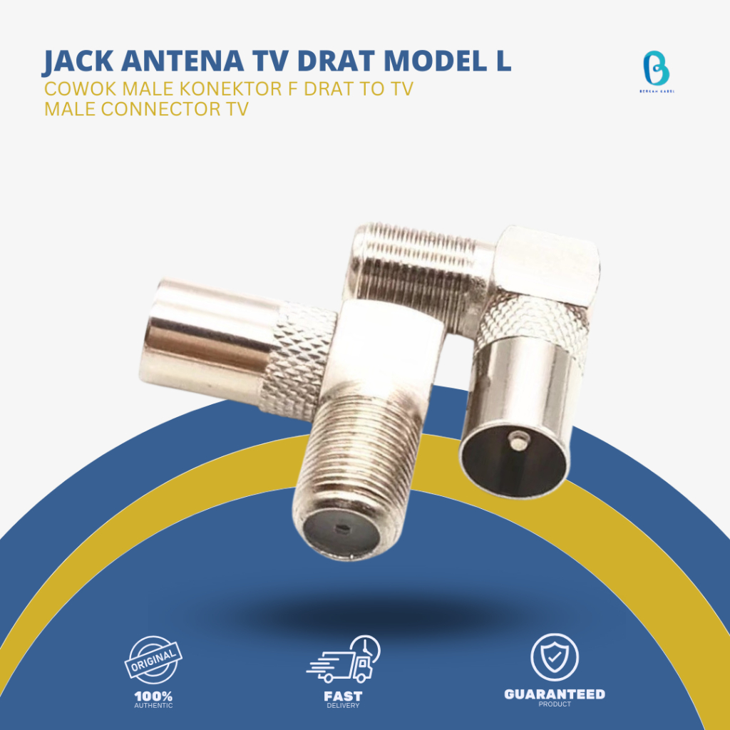 Jack Antena TV Drat Model L Cowok Male Konektor F Drat To TV Male Connector TV