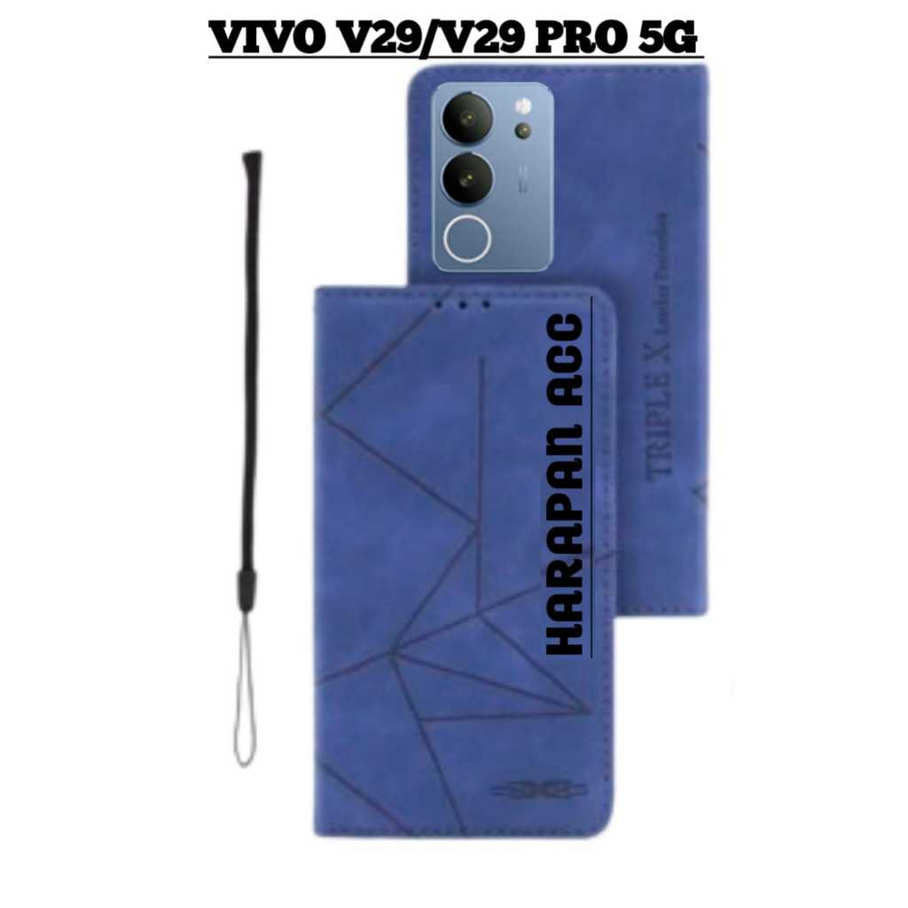 Case Vivo V29/V29 Pro 5G Flip Cover Wallet Sarung hp Dompet Flip Magnet