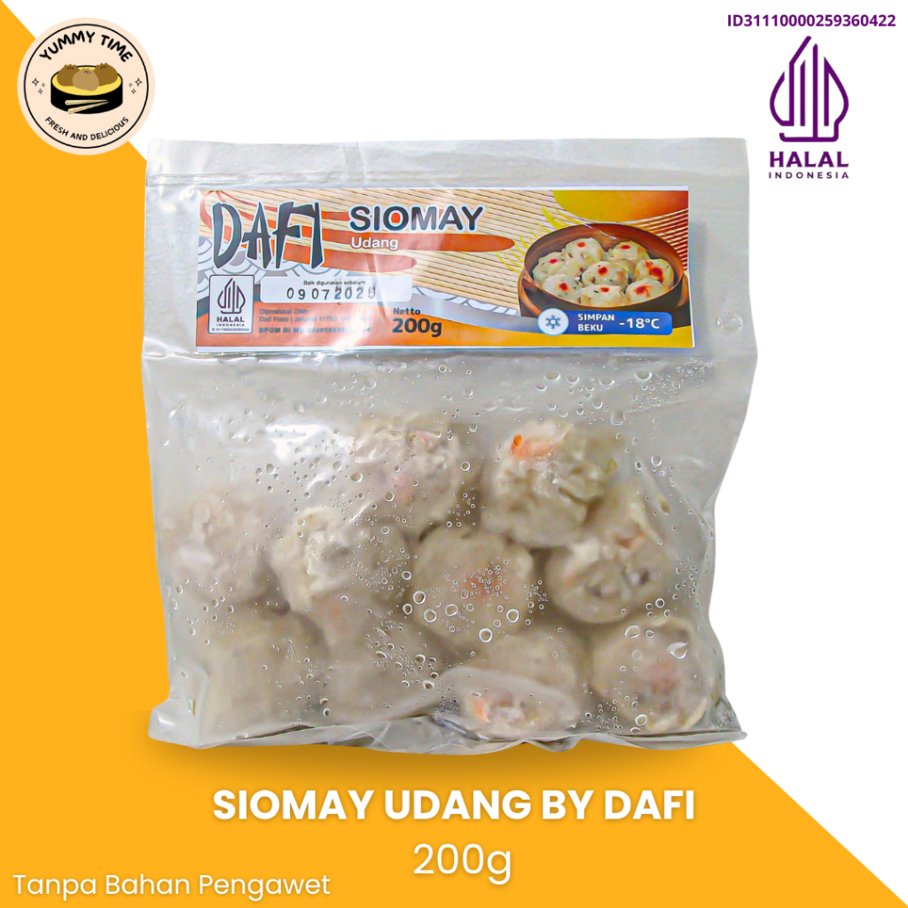 

Siomay Dimsum Udang Ayam Premium Halal Tanpa Pengawet DAFI - 200gr