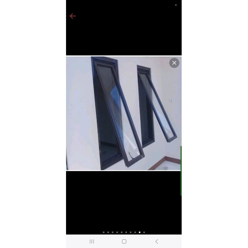 ZA. Jendela+Kusen Aluminium Lengkap Tinggi 160x Lebar 50 Tersedia Putih Hitam Coklat Pengiriman Bisa