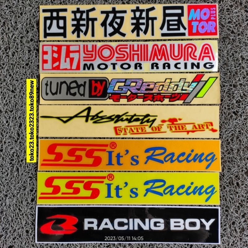 stiker cutting motor racing