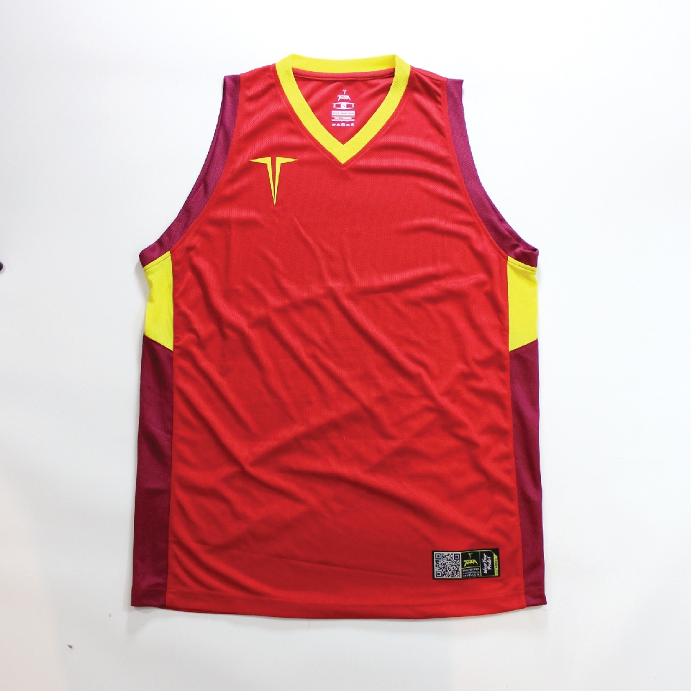 Jersey Basket Setelan Terra Sport Apparel Merah Maroon Kuning