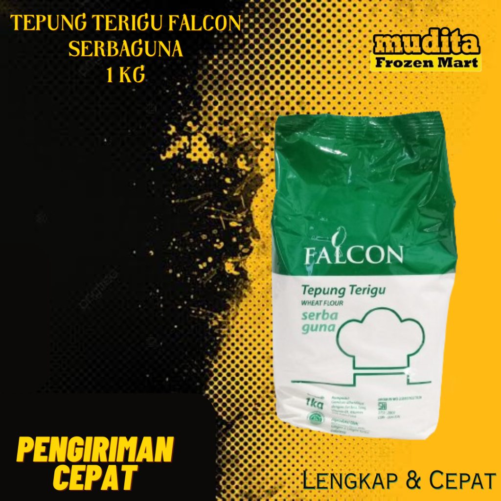 

TEPUNG TERIGU SERBAGUNA FALCON UK. 1 KG