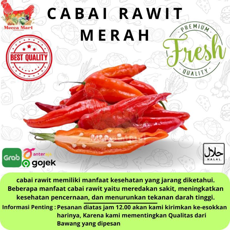 

CABAI RAWIT MERAH FRESH (500gr) - SAYURAN FRESH