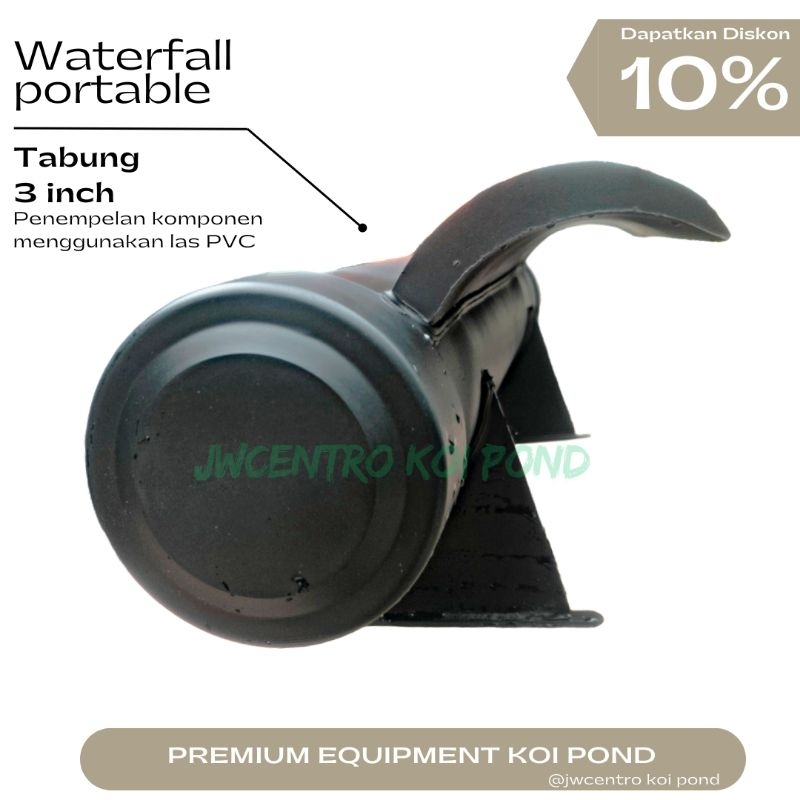 waterfall kolam koi portable