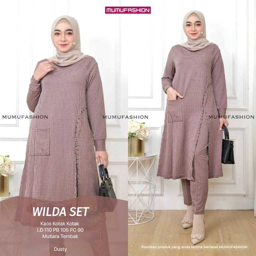 RATI - MEDINA I WILDA SET JUMBO LD 110 Setelan Baju Remaja Wanita Muslimah Simpel By Mumufashion