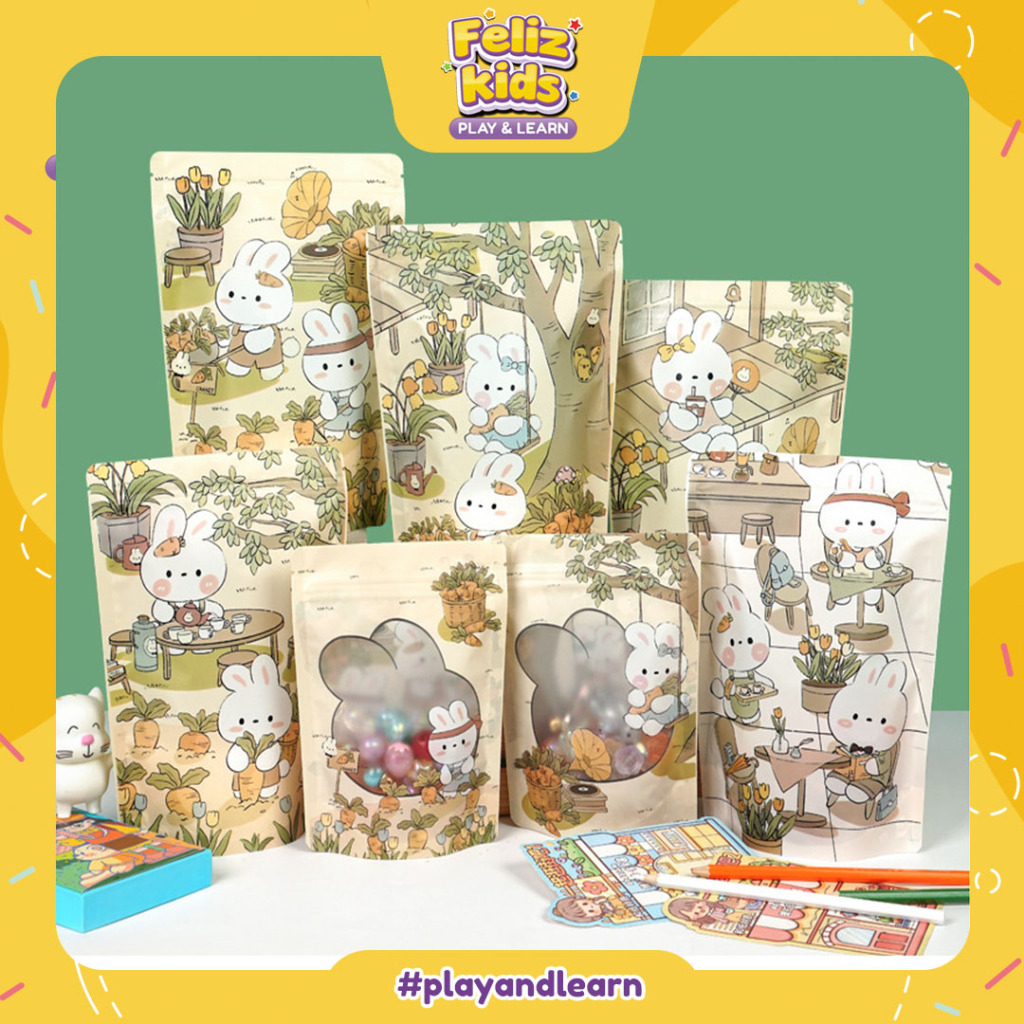 

[FELIZKIDS] [FK260] Plastik Goodie Bag Ulang Tahun Anak TEBAL Plastik Bingkisan Ultah Anak Goodie Bag Birthday Plastik Ziplock Snack Rabbit