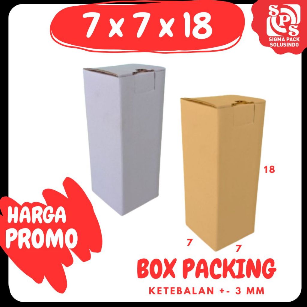 

Box 7x7x18 Kardus PAcking A0 Madu Kotak Kemasan Box Souvenir Karton Botol Sparepart