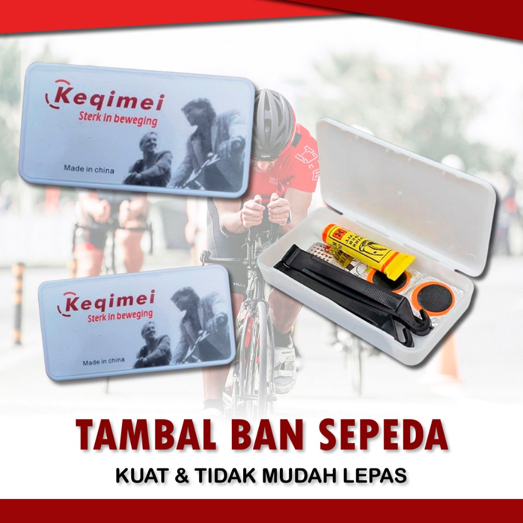 IDEKU Alat Tambal Ban Sepeda Portable – Set Peralatan Tambal Ban Sepeda Paket Alat Tambal Ban Sepeda