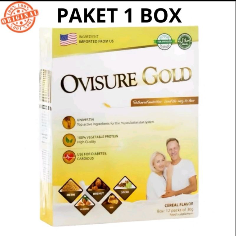 

OVISURE GOLD ASLI ORIGINAL MILK SUSU VITAMIN TULANG DAN SENDI NYERI OTOT KERAM KEBAS