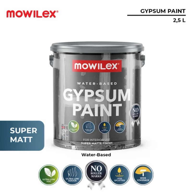 Mowilex gypsum paint cat plafon partisi gipsum 2.5 liter