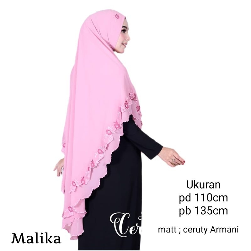 hijab syari 2 layer bordir/jilbab ceruty armani babydoll/kerudung ceruty bordir 2 layer premium