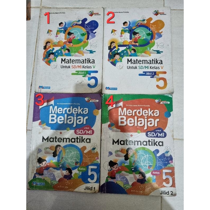Buku Matematika, Bahasa Indonesia, IPS, Pendidikan Pancasila, Bahasa Inggris, Coding Kelas 5 SD
