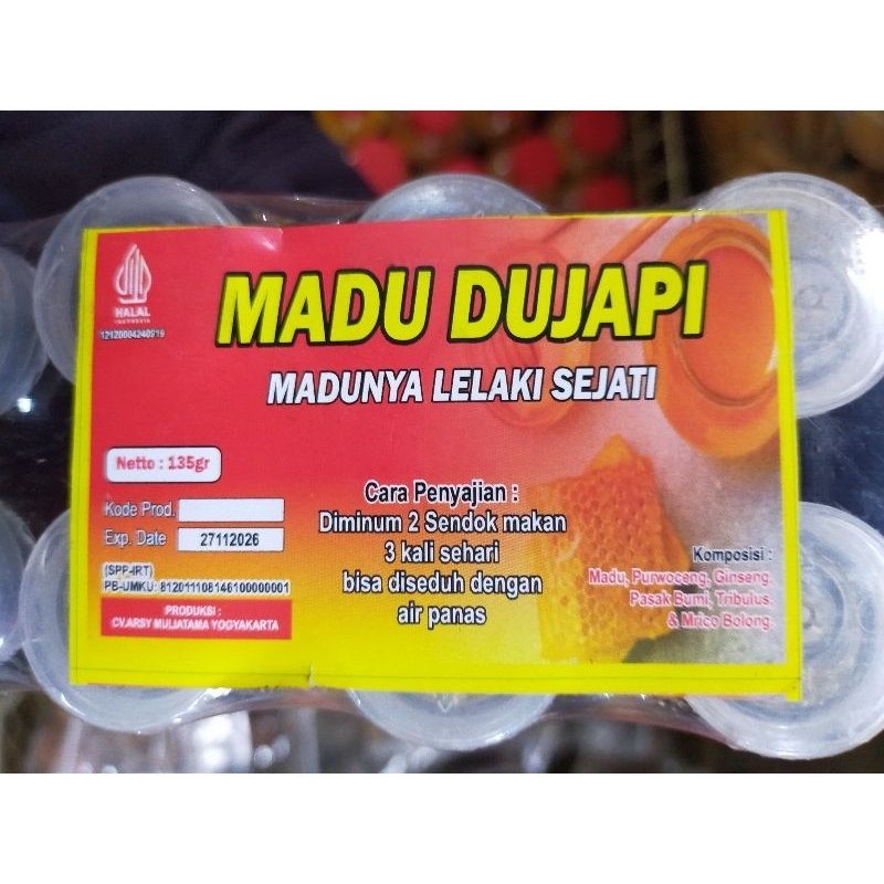 

Madu DUJAPI - madu spesial stamina lelaki - madu jantan - keras tahan lama