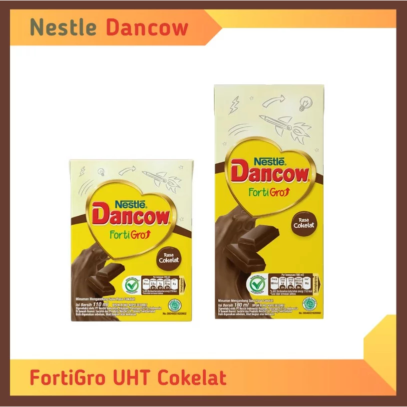 

DANCOW FortiGro Susu UHT Cokelat Usia Sekolah 36 X 110 ml / 36 X 180 ml [1 carton]