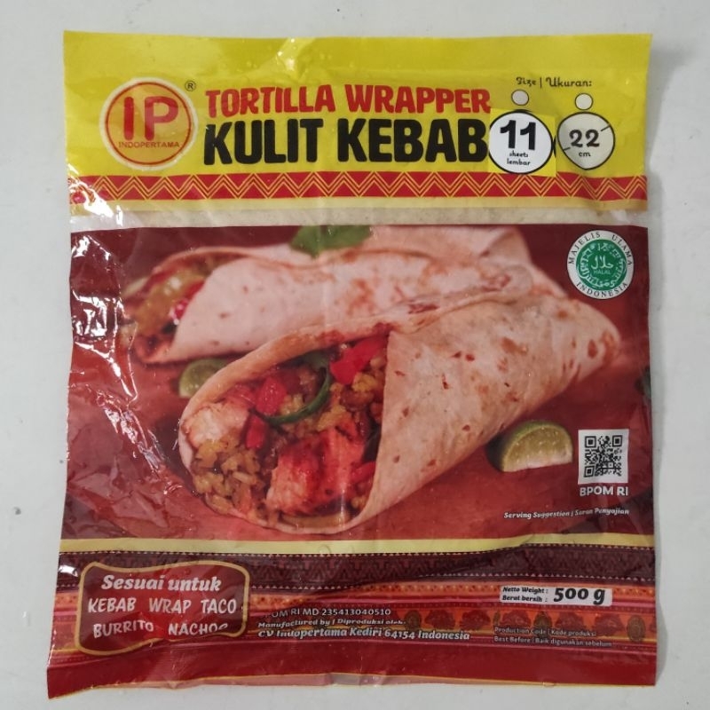 

Kulit Kebab tortila isi 11 lembar 22cm, isi 13 lembar 20cm