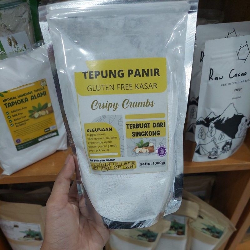 

Tepung Panir Crispy Crumbs Gluten Free Kasar Terbuat dari Singkong 300gr