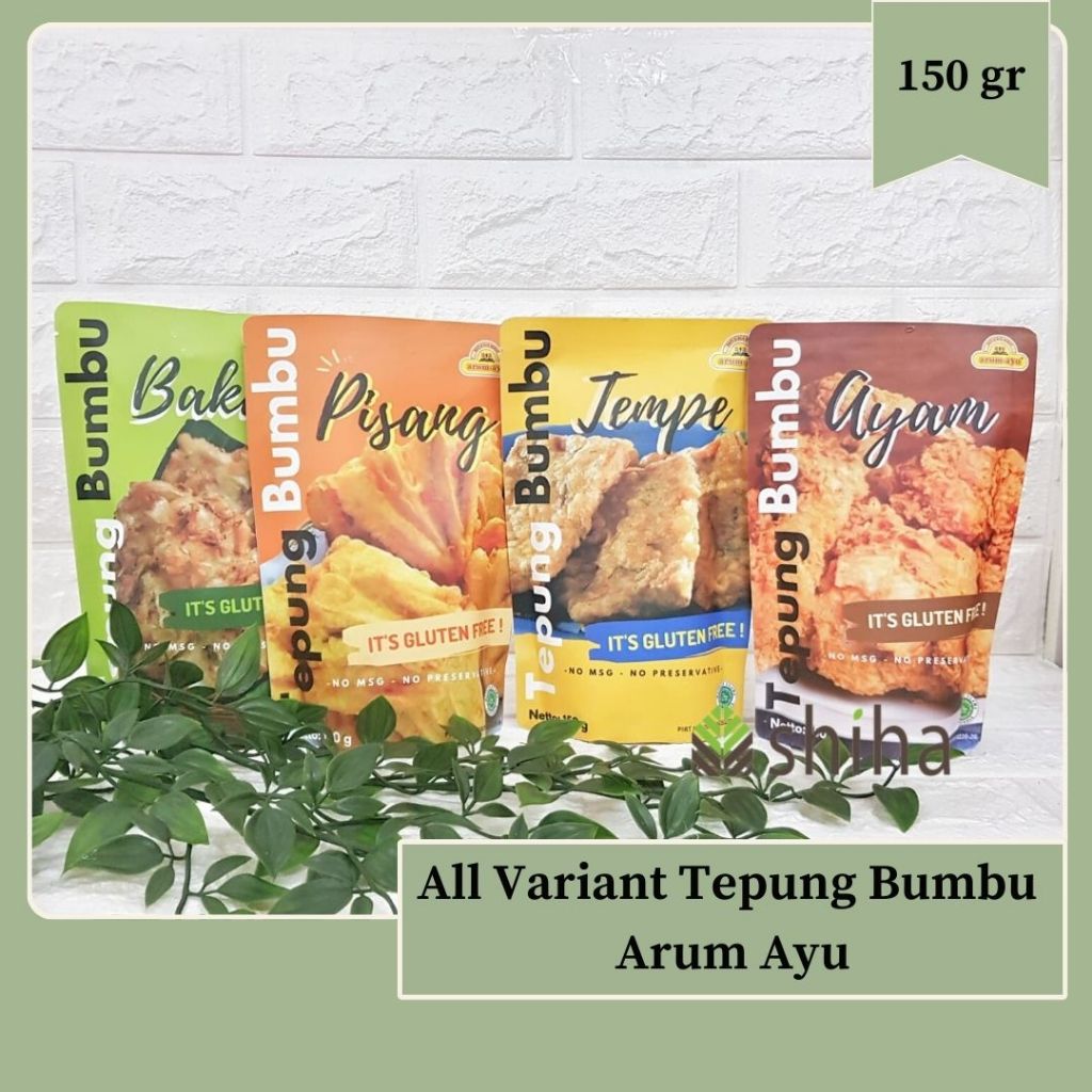 

Tepung Bumbu Gluten Free Arumayu / Arum Ayu 150gr | Pisang | Tempe | Bakwan | Ayam