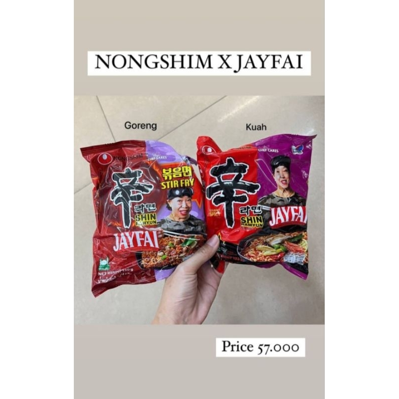 

INSTANT NOODLE MIE INSTANT NONGSHIM JAYFAI THAILAND GORENG / KUAH