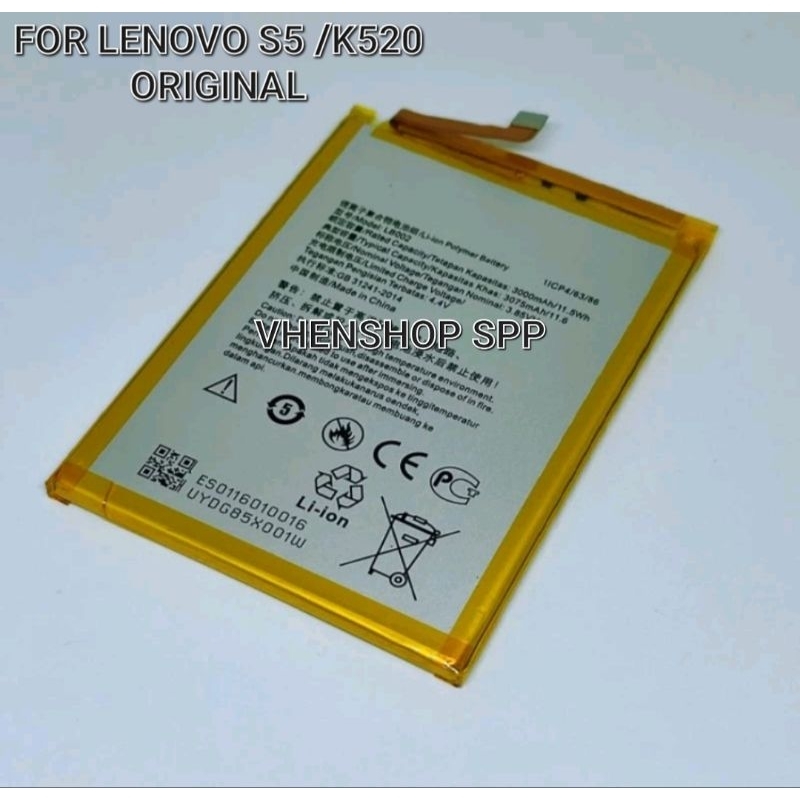 ORIGINAL BATRE BATERAI BATERRY LENOVO S5 LENOVO K520 LB002