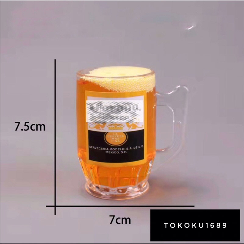 Topper hiasan kue Ulang Tahun miniatur gelas minuman