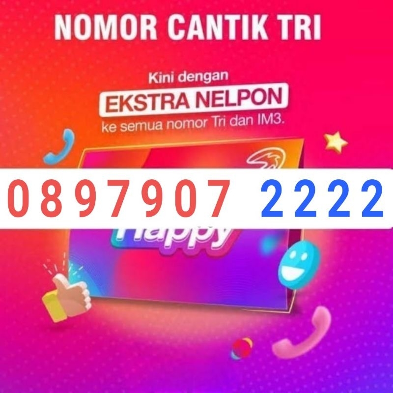 NOMOR CANTIK KARTU 3 TRI 11 DIGIT PRABAYAR