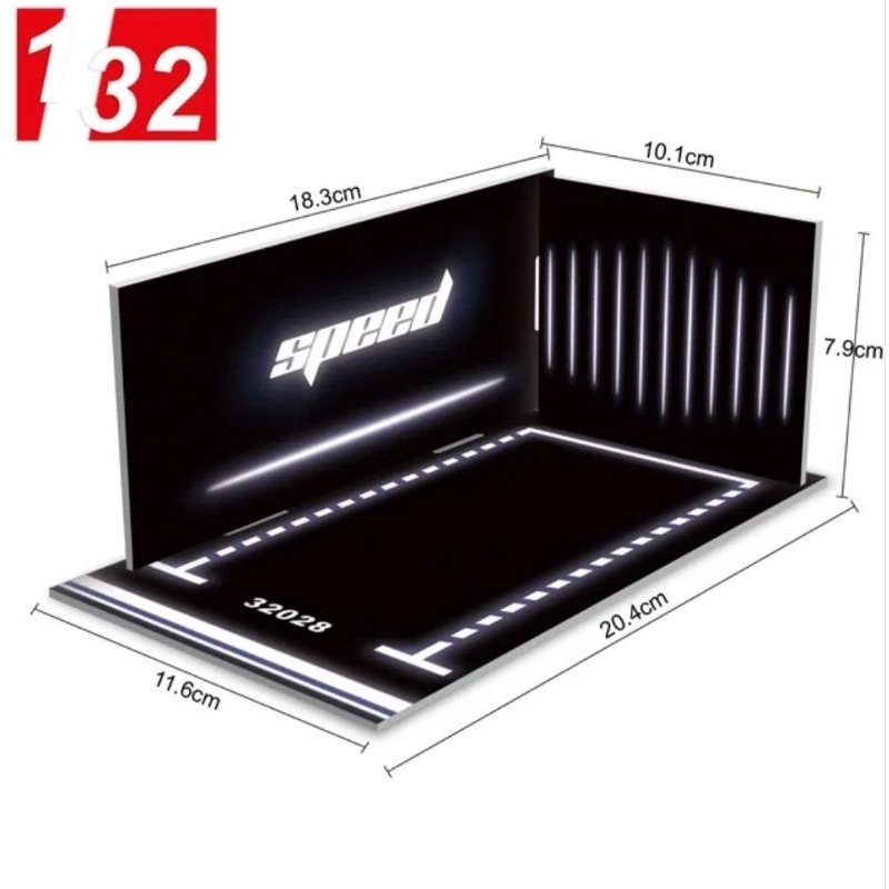 Diorama Tempat Parkir Mobil Diecast Skala 1:32 Bahan PVC Simulasi