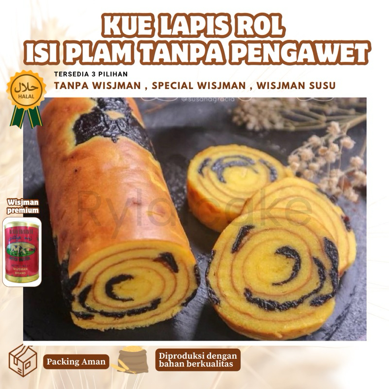 

Rylaicake - KUE LAPIS ROLL PRUNE (BESAR Uk. P22 x L11) KUE LAPIS GULUNG