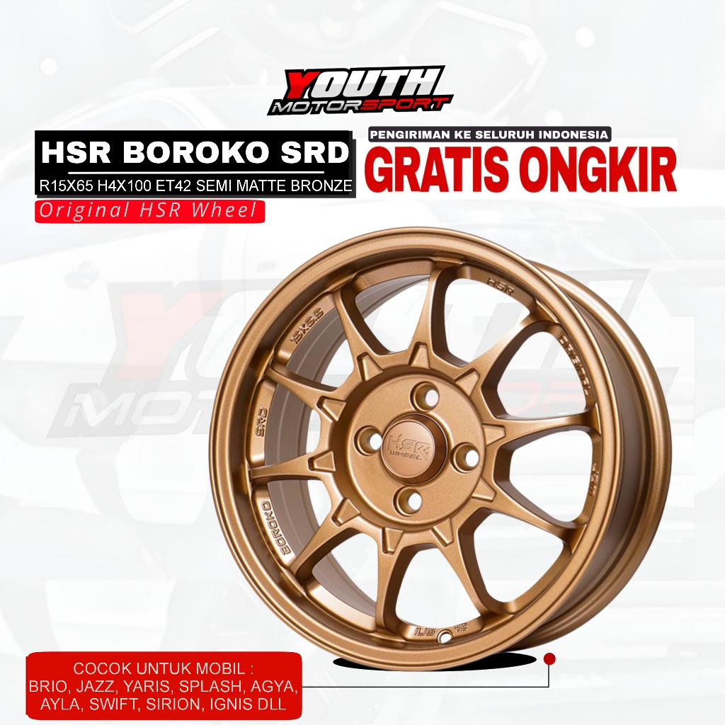 VELG Mobil R15 MODEL CE28 HSR COCOK UNTUK BRIO,SIGRA,AGYA,MOBILIO DLL