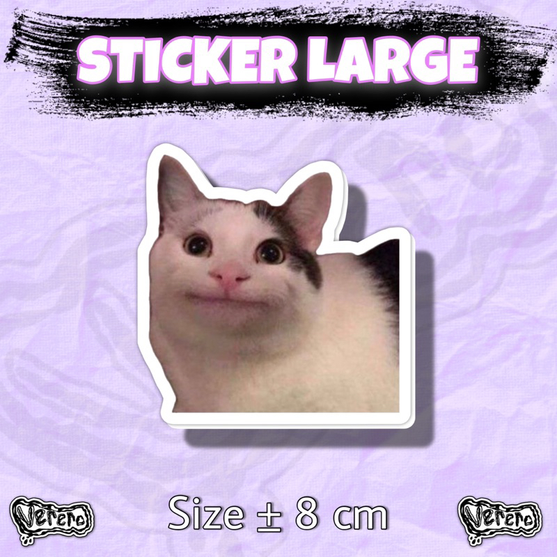 

Sticker Meme Cat Kucing Large Laptop Helm Tumbler Vinyl Waterproof