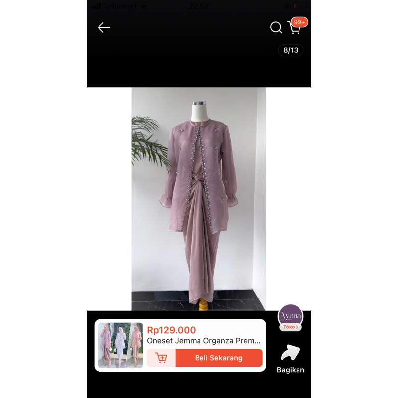 ONE SET JEEMA ORGANZA