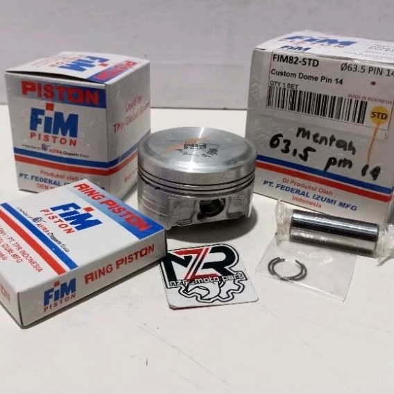 FIM82//PISTON KIT BORE UP PEN 14 MM//SEHER SET RING SIZE 63,5/64/64,5/65 MM HONDA SONIC NEW 150 CBR 