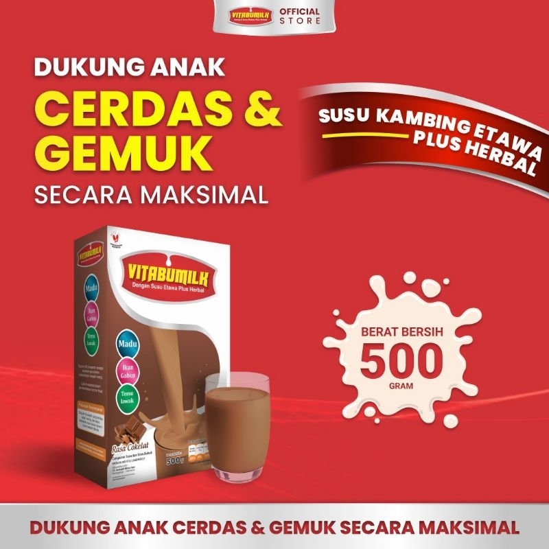 

Vitabumilk Rasa coklat 500gr
