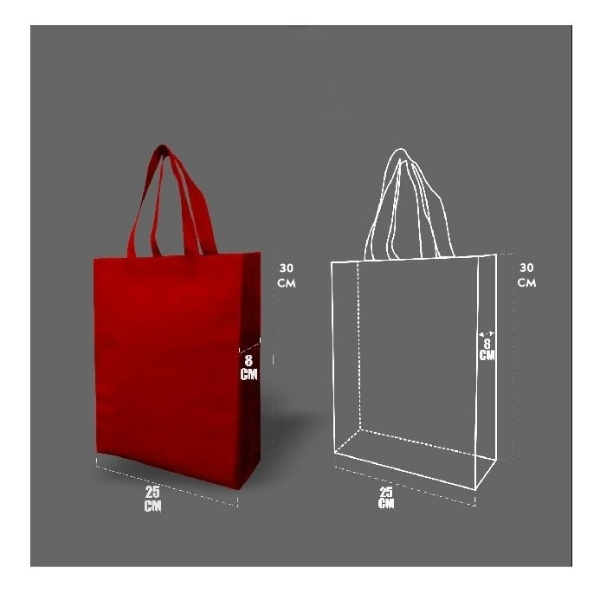 

25x30x8 Tas Spunbond Box Souvenir / Goodie Bag 25x35x8 Standing Handle