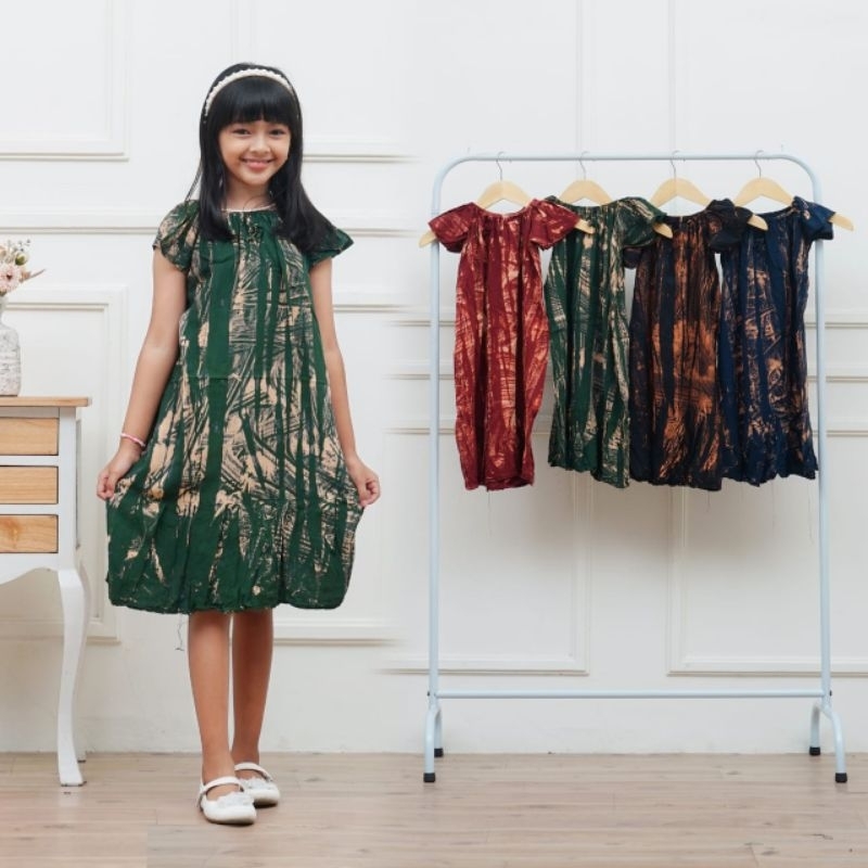 DASTER BAJU DRESS ANAK PEREMPUAN GADIS CEWEK UMUR 6 TAHUN 7 TAHUN 8 TAHUN 9 TAHUN BAHAN KATUN RAYON 