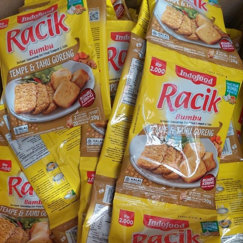 

Bumbu Indofood Racik tempe dan tahu goreng 1 renteng isi 10 sachet