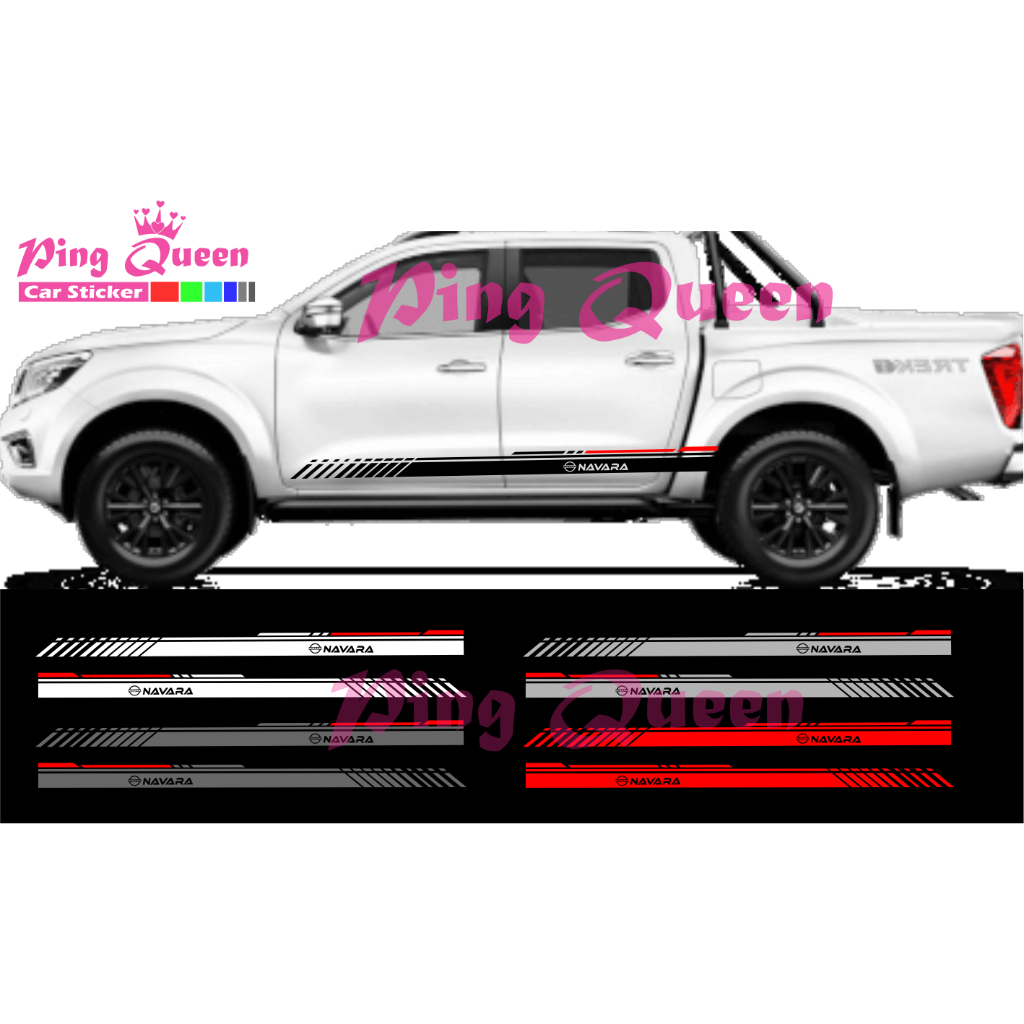 Sticker mobil Navara striping sticker list mobil Nissan Navara