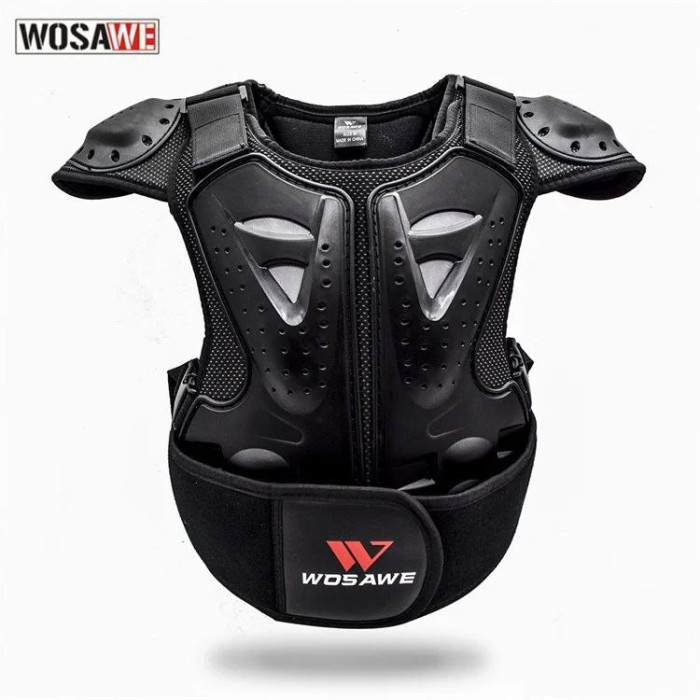 WOSAWE Body Protector Anak Rompi Pelindung Dada Tulang Punggung Anak Olahraga Motor Extreme Sport Ki