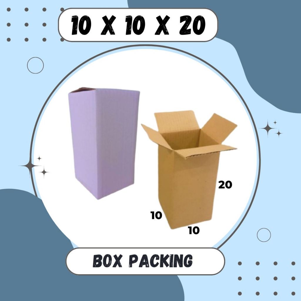 

Box 10x10x20 Kardus Packing A1 Karton Dus Kotak Kemasan Sparepart Jamu Madu Assesoris