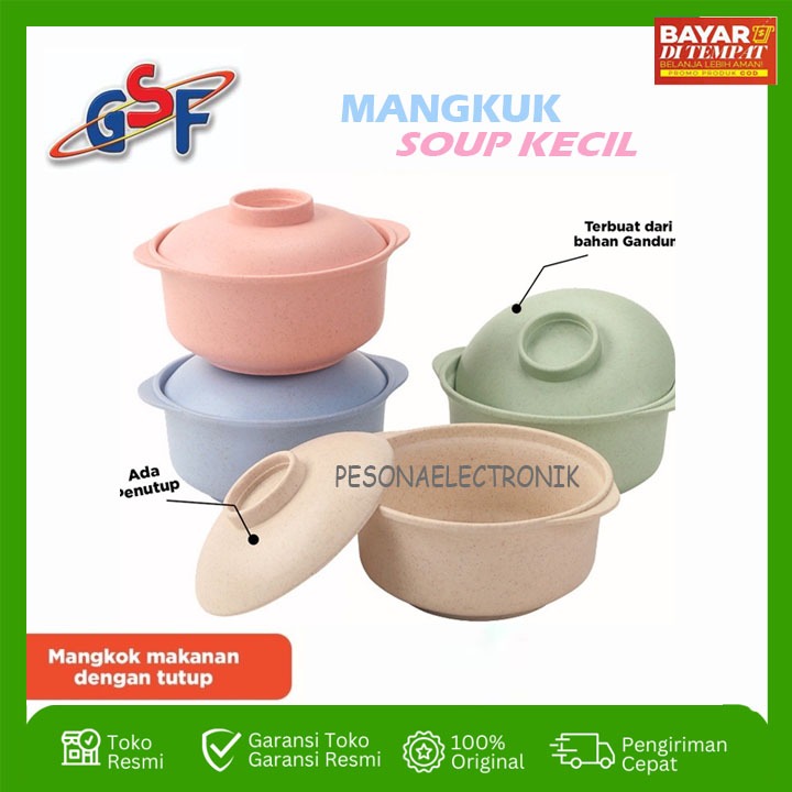 TERBARU Mangkok Jerami Tutup 2in1 (Mangkok + Tutup) / White Grass Bowl / Mangkuk Jerami / Mangkok Wh
