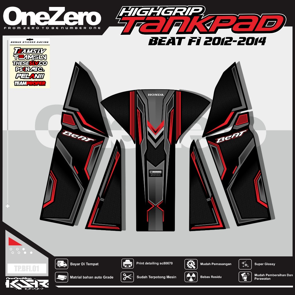 Stiker Dashboard BEAT FI Pelindung Dashboard Tankpad Beat FI 2014.deckpad (body protektor deck pad c