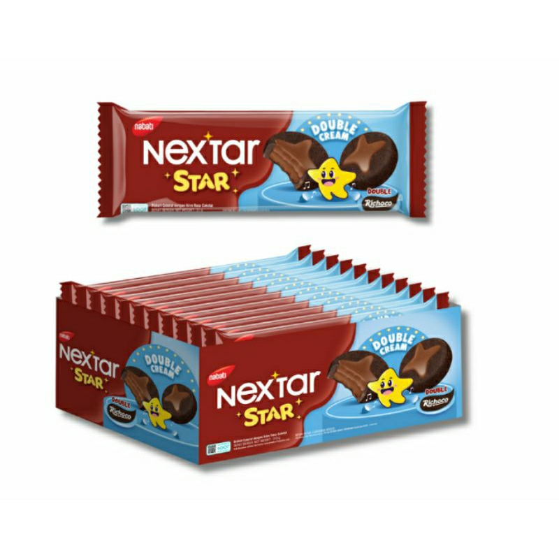 

Nextar star double cream cokelat per box isi 10 bungkus @31g