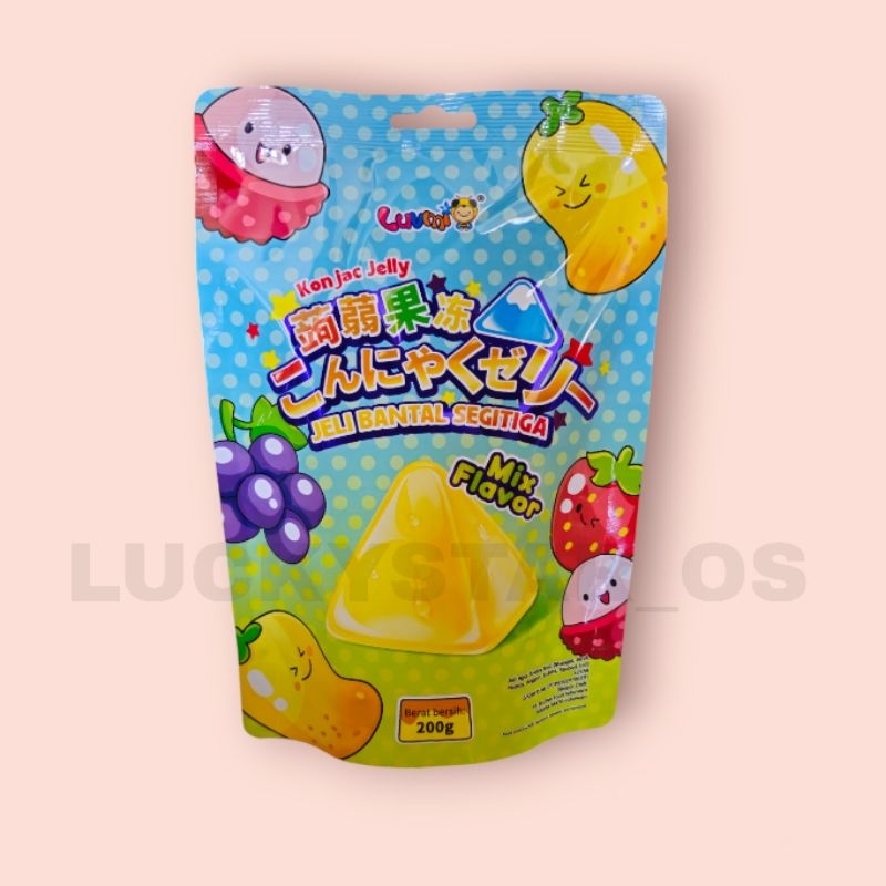 

LUVMI KONJAC JELLY 200GR JELI BANTAL SEGITIGA JELLY AGAR ANEKA RASA BUAH