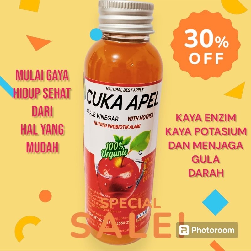 

CUKA APEL GRADE A+ APPLE CIDER VINEGAR WITH MOTHER PREMIUM 100MIL