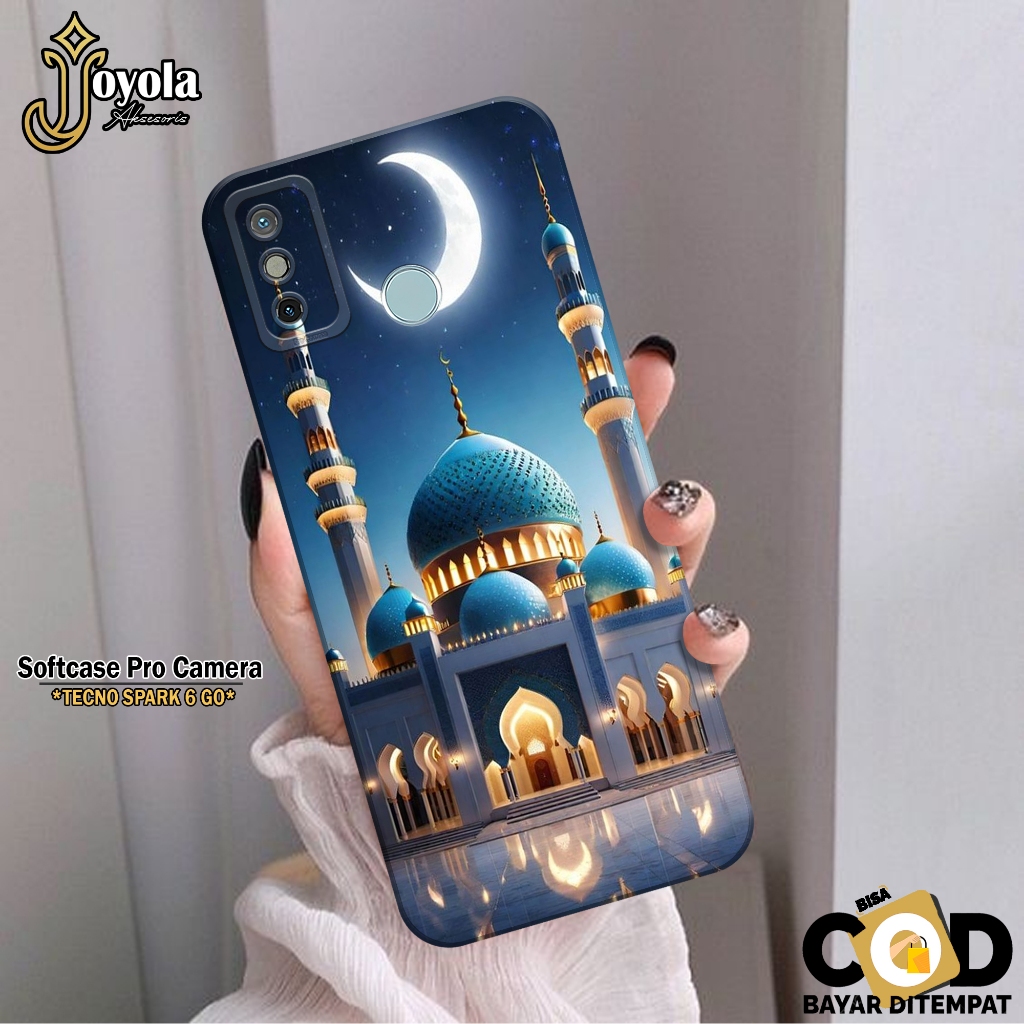 Softcase Hp Tecno Spark 6 Go Terbaru JOYOLA Fashion Case Masjid Case Tecno Spark 6 Go Silikon Tpu Pr