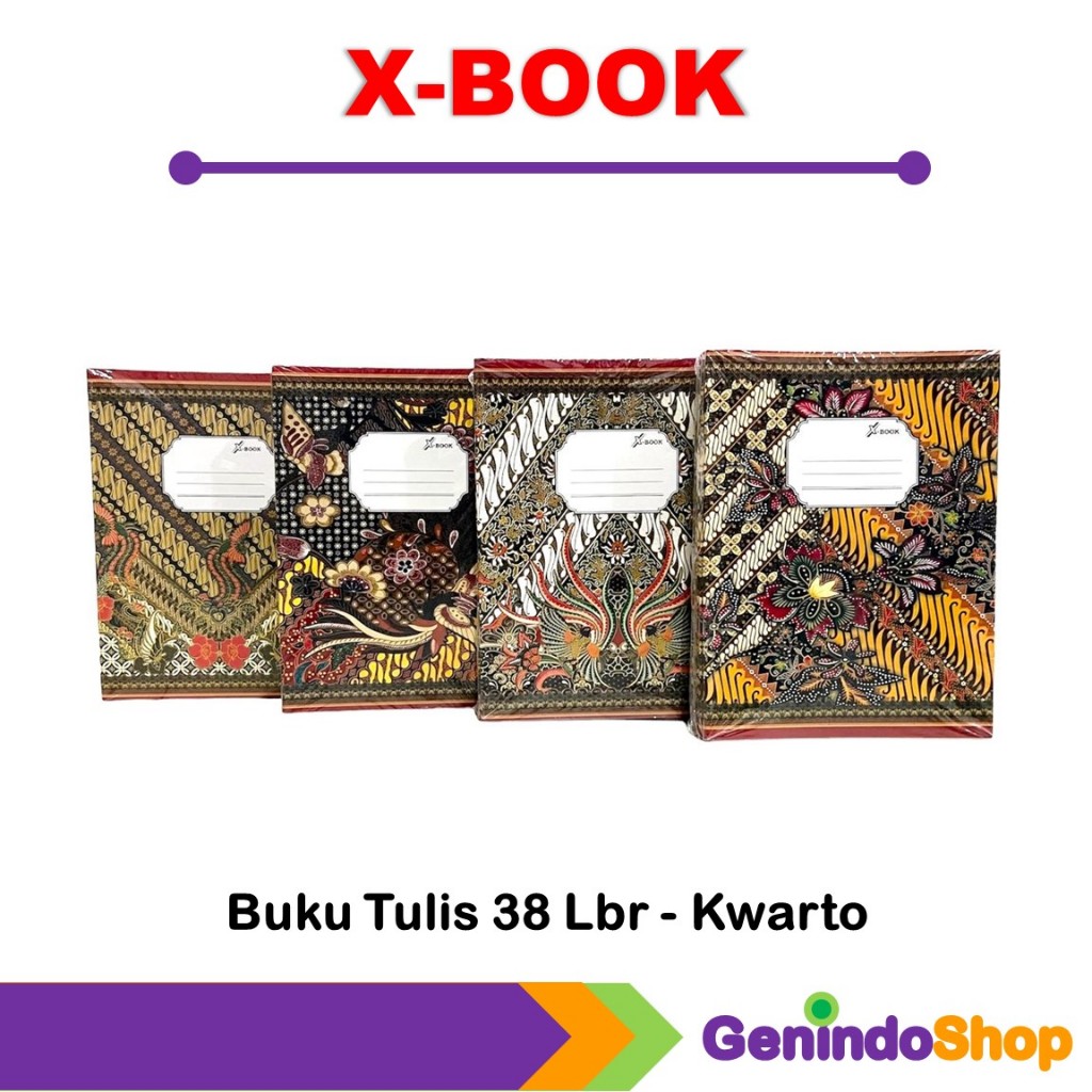 

Buku Tulis 38 Lembar Kwarto X-BOOK (10 Pcs)