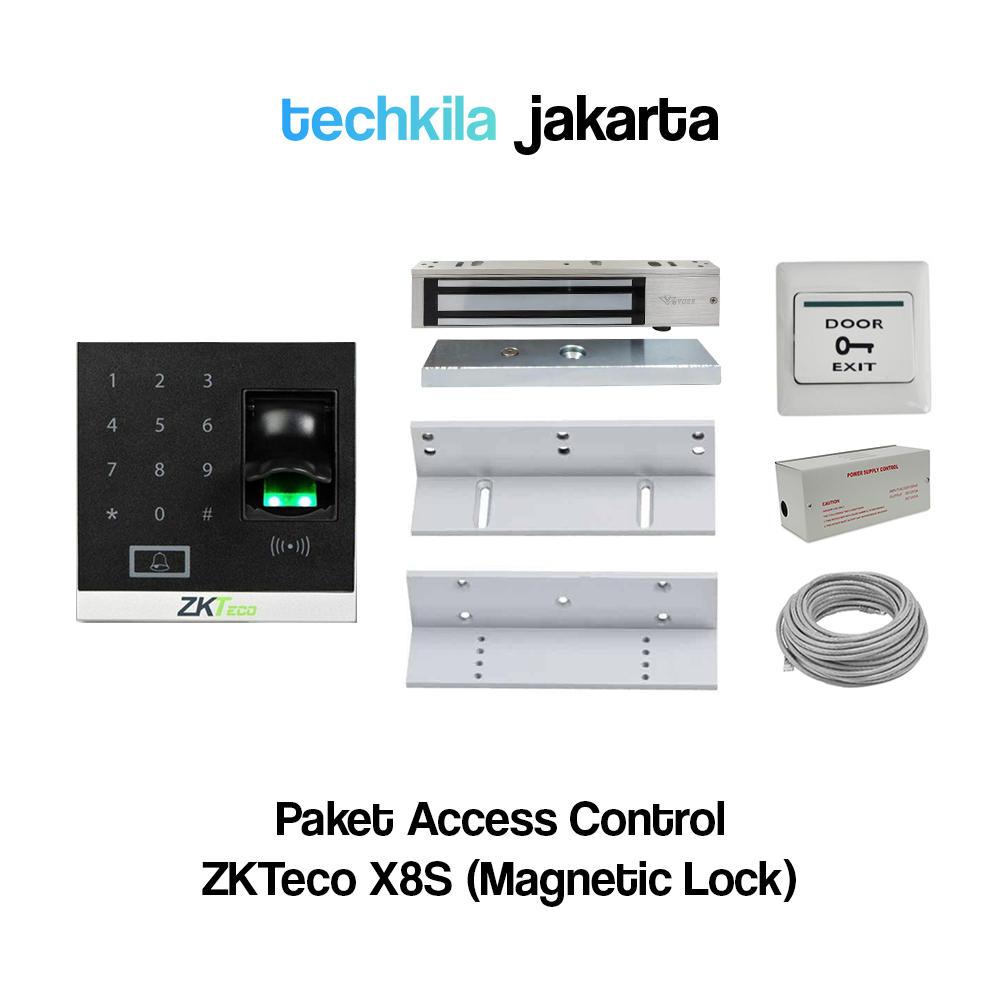 PAKET ACCESS CONTROL ZKTECO X8S / ACCESS CONTROL SIDIK JARI DAN KARTU
