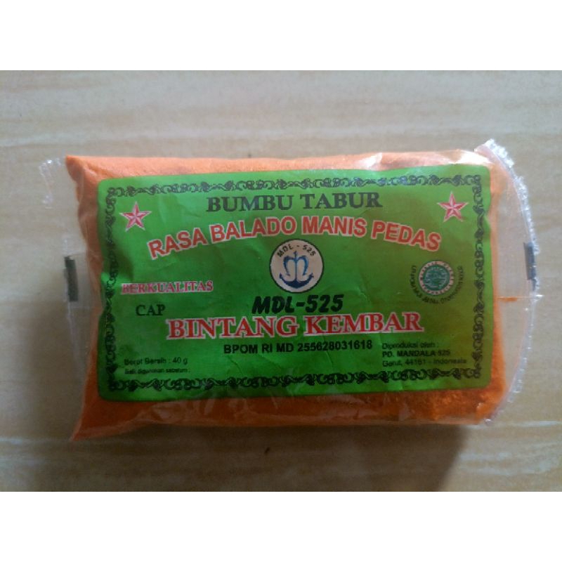 

Bumbu Tabur Balado manis pedas 40gr