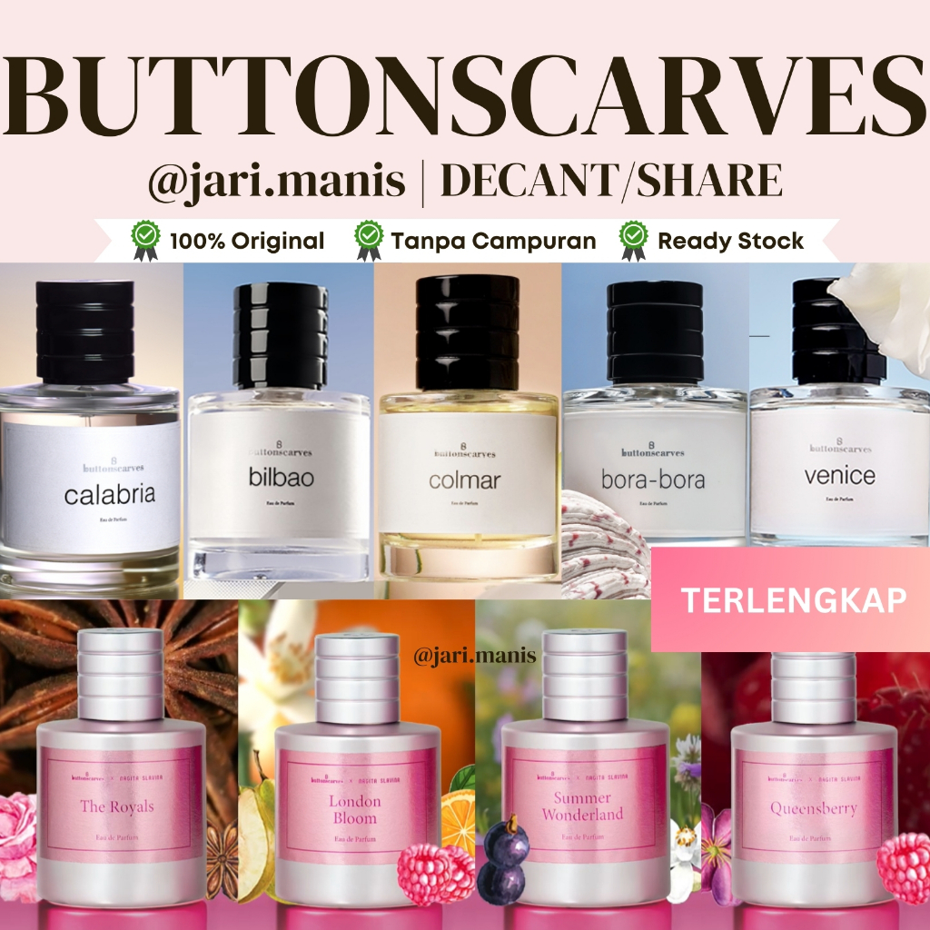 decant share Buttonscarves Seville colmar bilbao bora alexandria venice paradise tester parfum